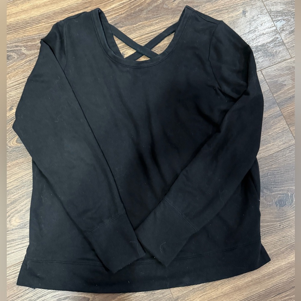 Old Navy Black Crisscross Back Sweatshirt